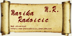 Marika Radoičić vizit kartica